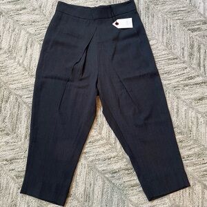 NWT In Good Company Wool Crepe Aldrich Pants in Melange Ash Zip Back Lagenlook